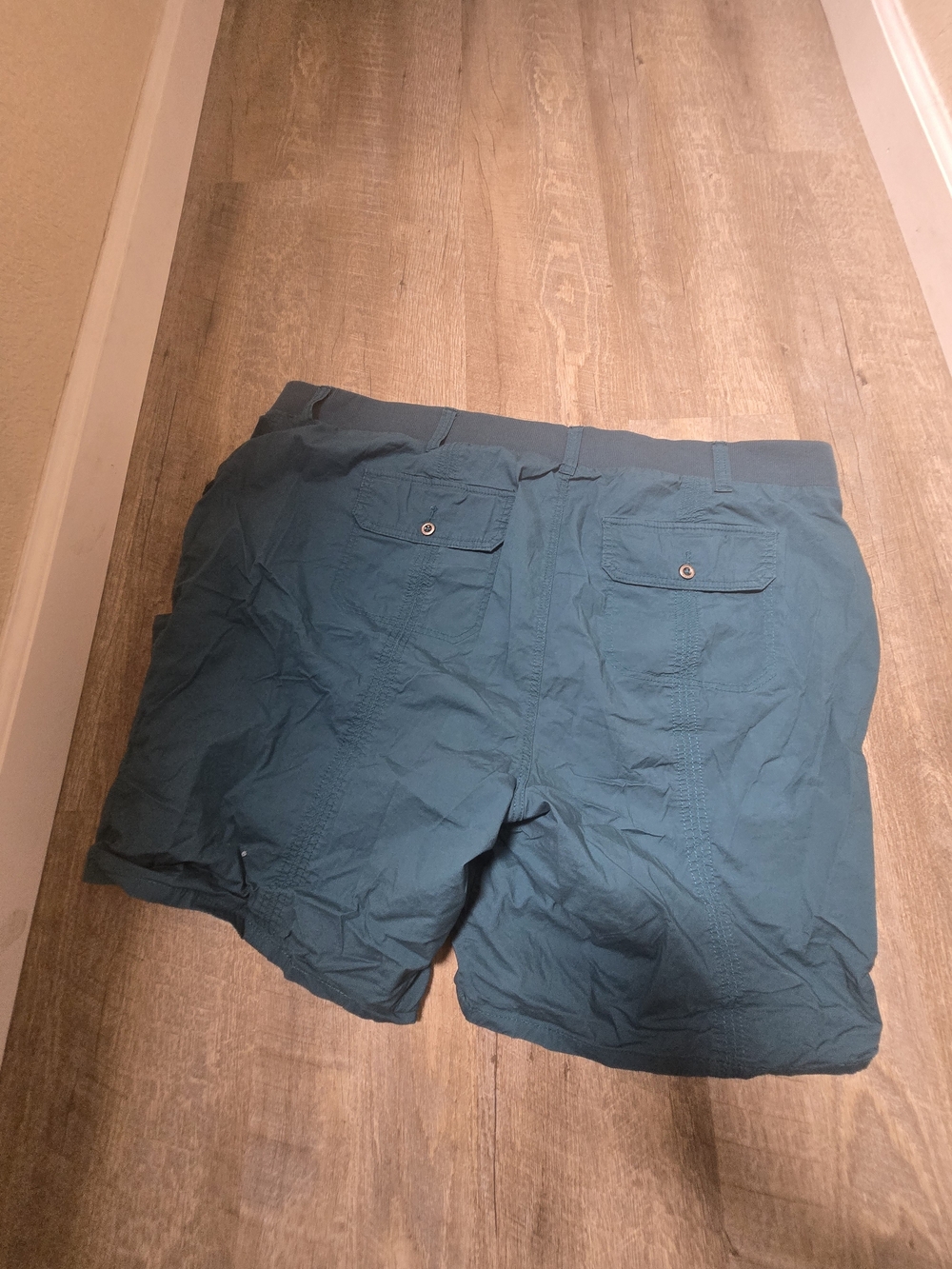 torrid Teal Cargo-Style Bermuda Shorts - Picture 3 of 3